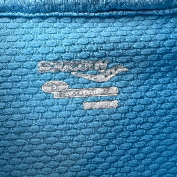 Saucony Womens Athletic 1/4 Zip Pullover Shirt Top Blue Running Reflective Small - Picture 4 of 15